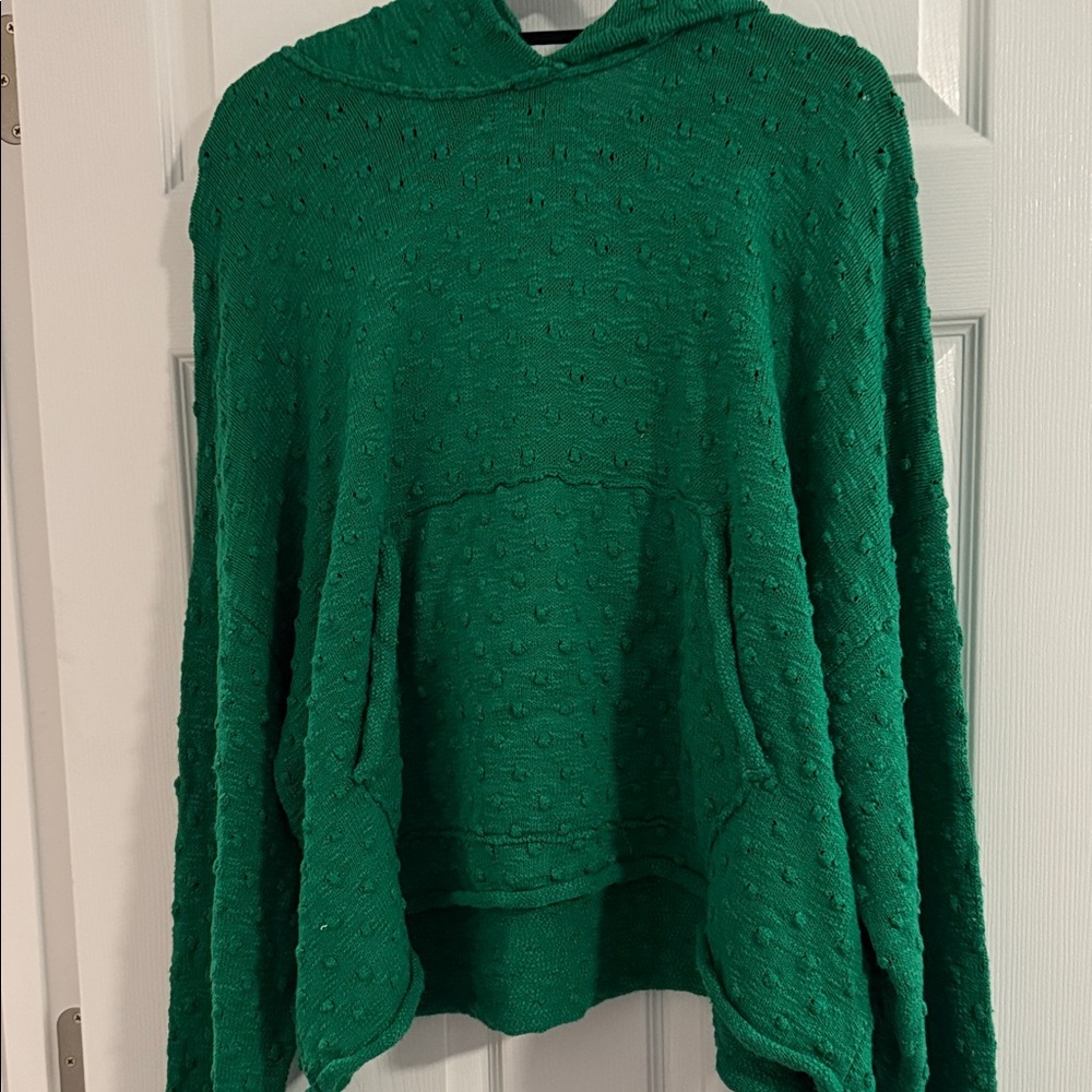 Free People Green Textured Sweater